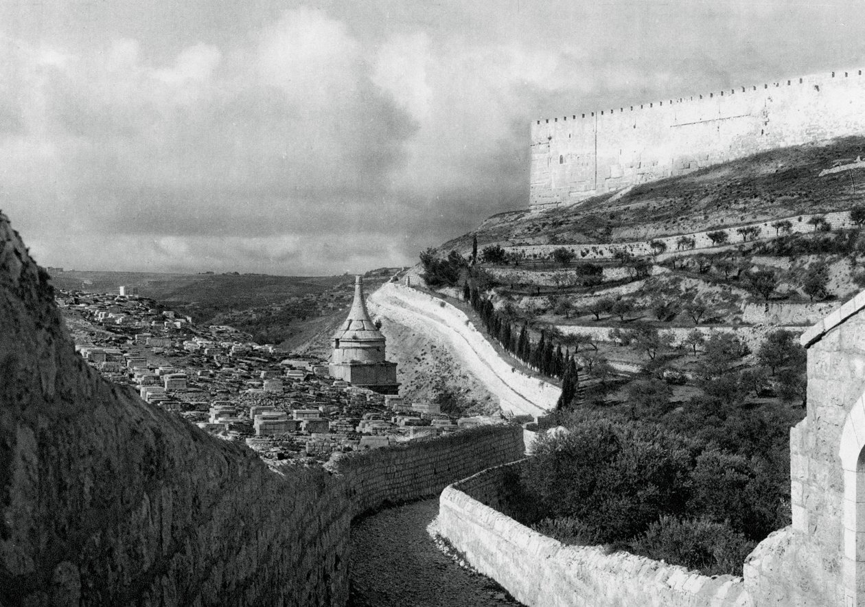 أماكن الدفن اليهودية بالقرب من سور القدس ، 1937 بواسطة مارتن هورليمان