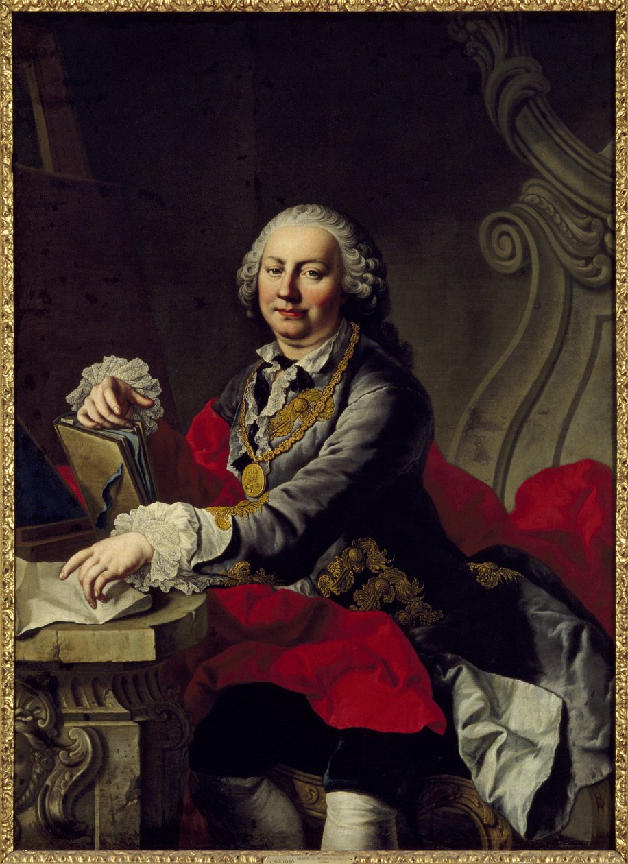 صورة ذاتية - صورة ذاتية ، بواسطة Mijtens (Meytens) ، مارتن فان ، الأصغر (1695-1770). زيت على قماش. الأبعاد: 147 × 106 سم. المتحف الوطني ستوكهولم بواسطة مارتن الثاني ميتينز أو ميتينز