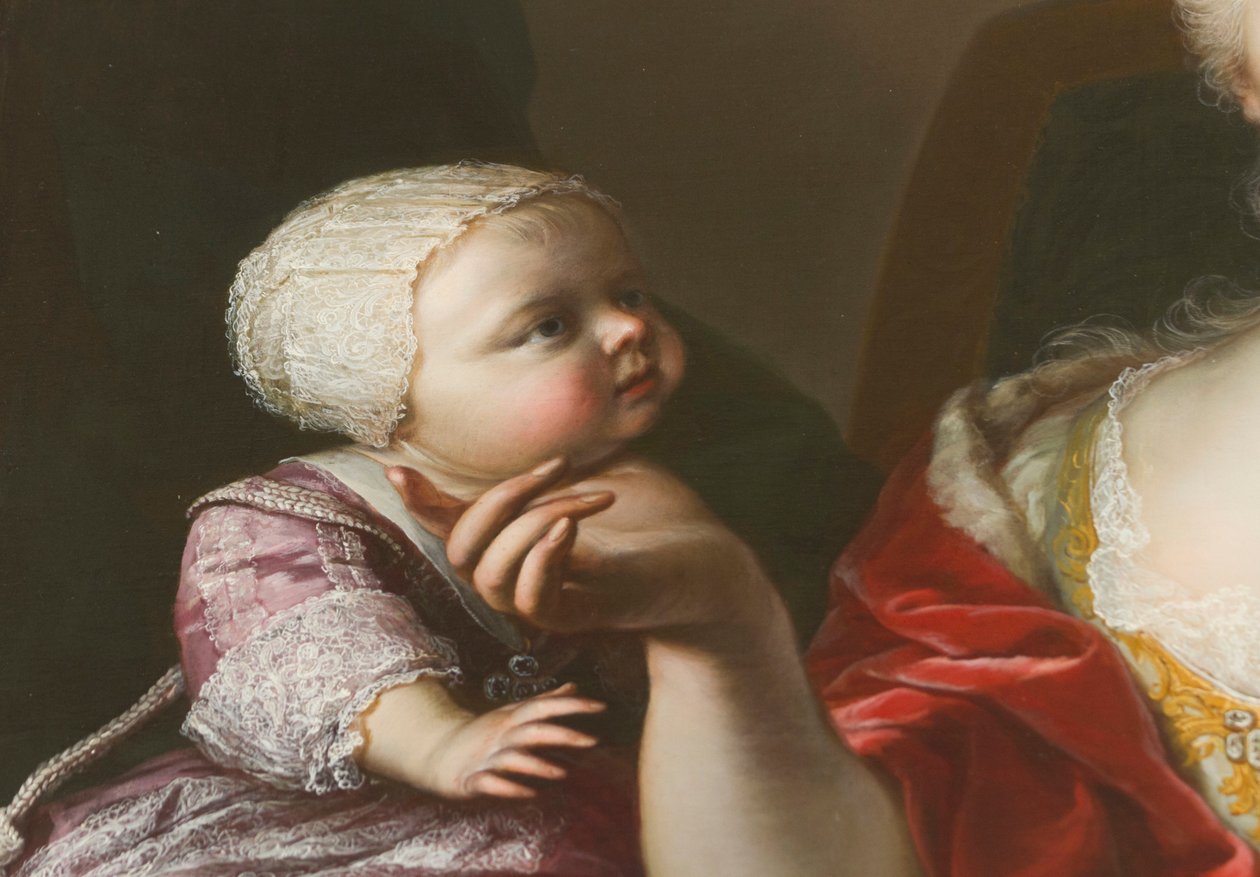 Portrait of princess Eleonora of Savoy (1728-1781), detail from the Portrait of Polyxena بواسطة مارتن الثاني ميتينز أو ميتينز
