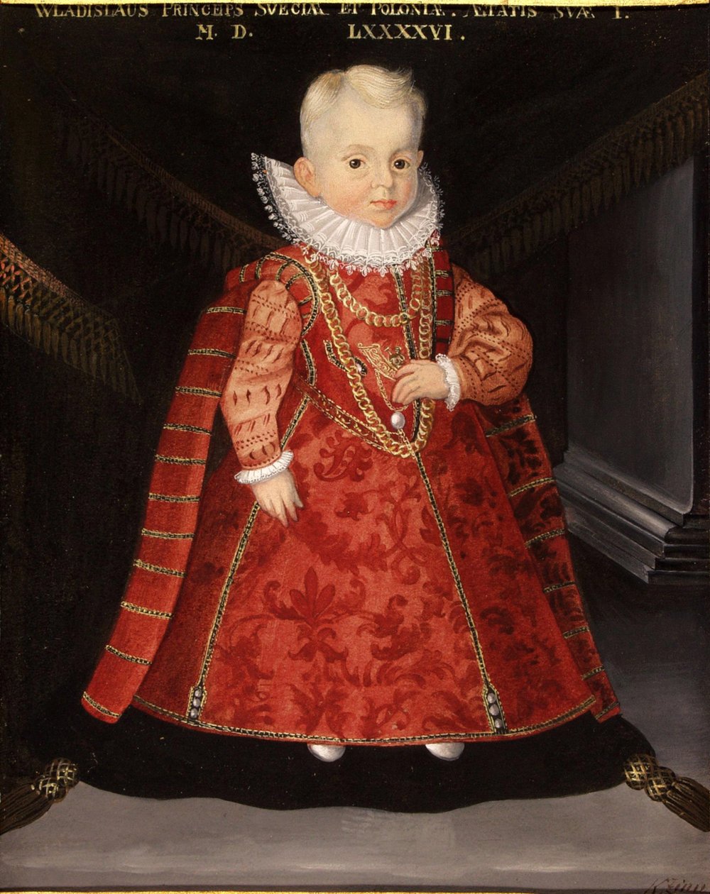 صورة لفلاديسلاف فاسا 1595-1648 ، نجل ملك بولندا سيجيسموند الثالث ، 1596 بواسطة مارتن كوبر