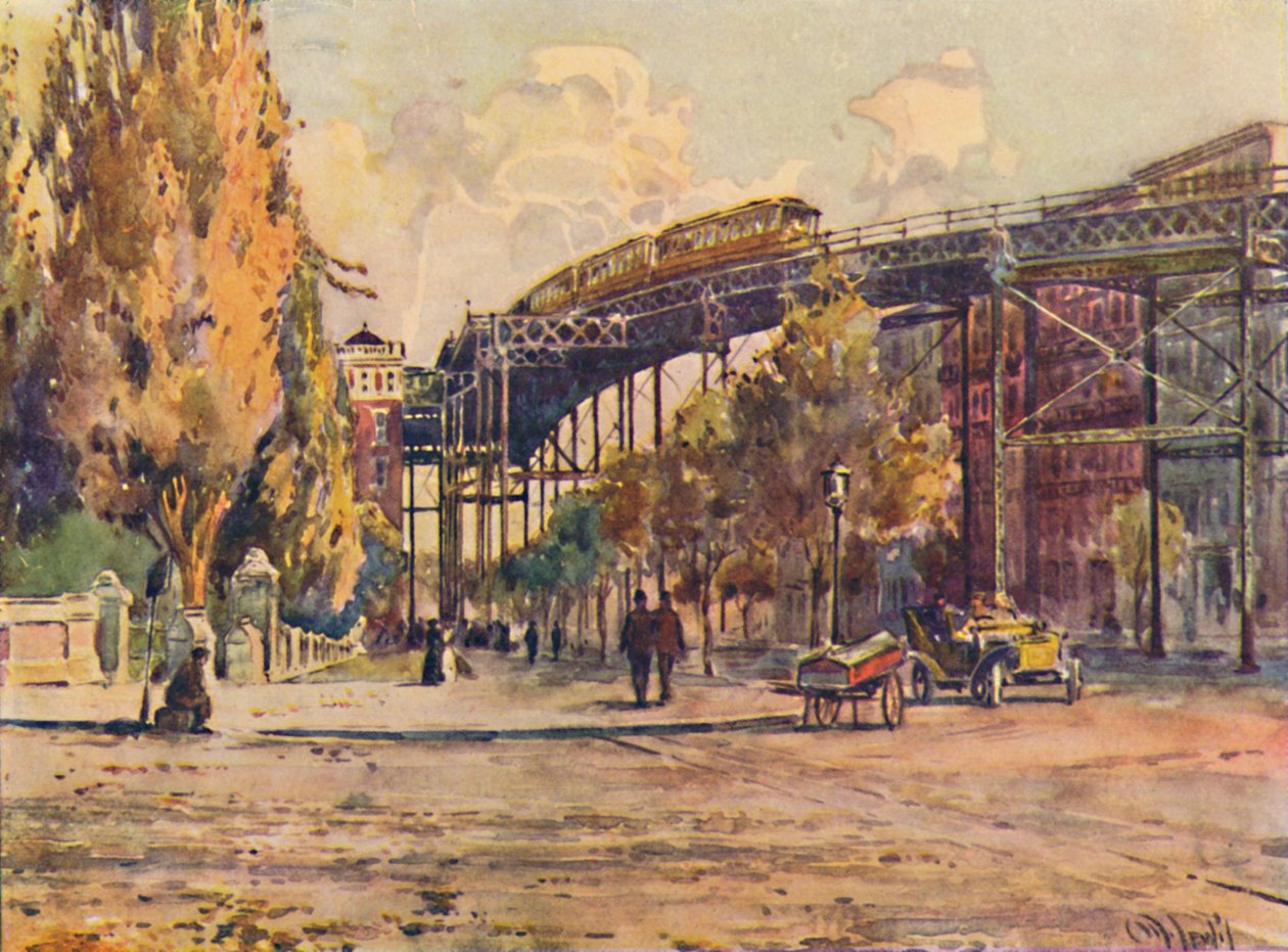 سكك حديد مرتفعة ، نيويورك ، 1916 بواسطة مارتن لويس