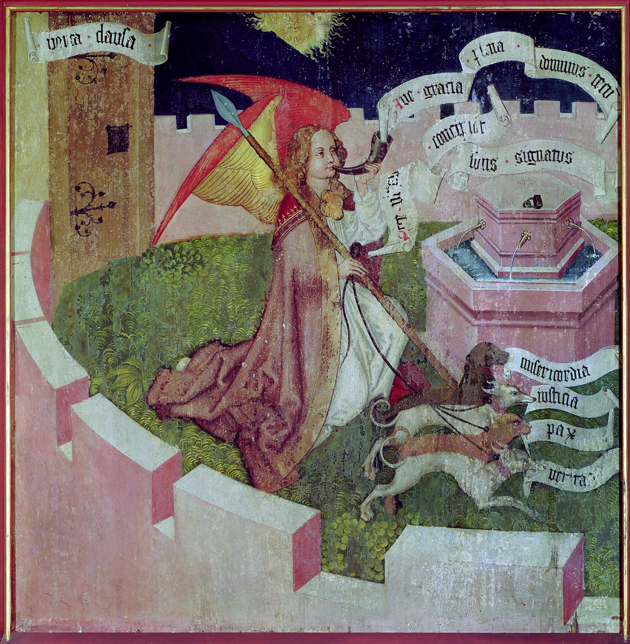 مذبح الدومينيكان: The Mystical Hunt ، c.1470-80 (انظر أيضًا 67723) بواسطة مارتن شونجاور