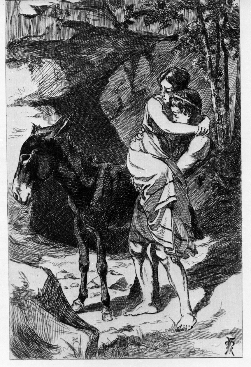 لوسيوس يتحول إلى حمار عن طريق الصدفة. التحولات (Golden Donkey أو Asinus aureus) ، رواية كتبها Apulee (Lucius Apuleius) (حوالي 125 - حوالي 180) في القرن الثاني. حفر المياه لمارتن فان مايلي بواسطة مارتن فان مايلي