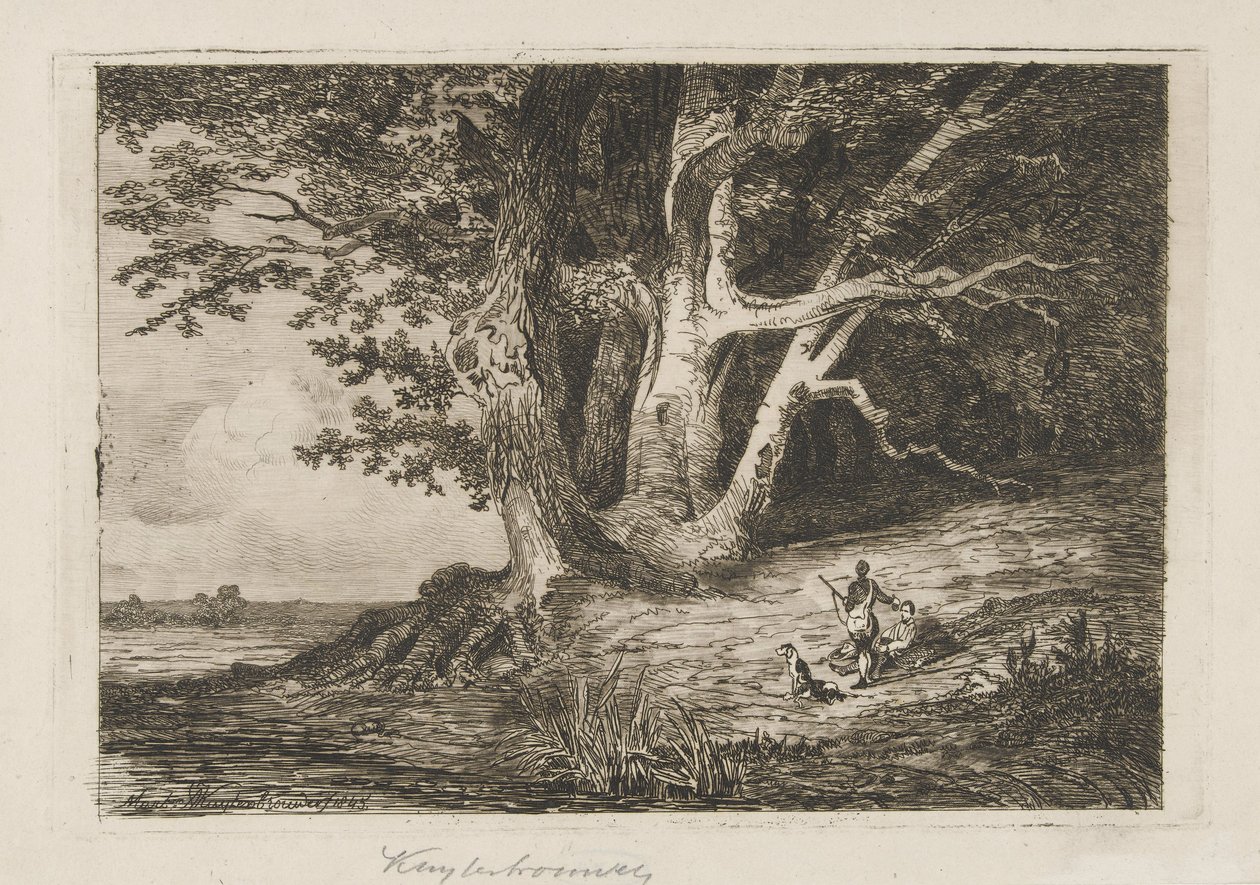 صيادان على حافة المياه بواسطة Martinus Antonius Kuytenbrouwer Jr.