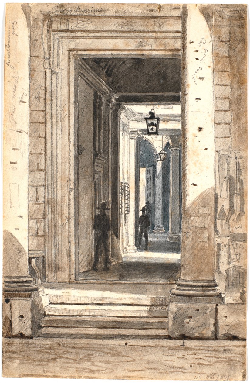 Palazzo Massimo alle Colonne. روم 1835 بواسطة مارتينوس روربي