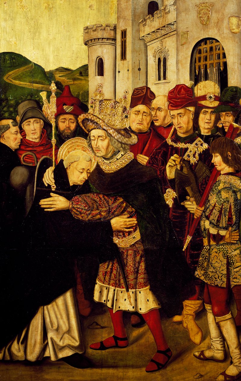 King Ferdinand I of Castile receiving St Dominic of Silos بواسطة مارتن بيرنات