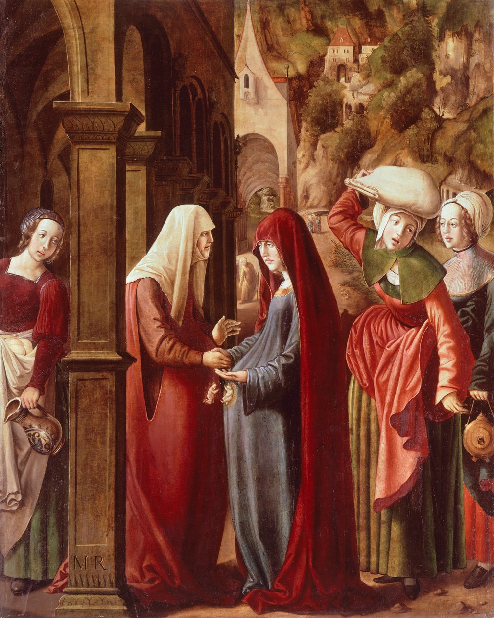 The Visitation, detail from scenes of the Life of the Virgin بواسطة وفرة ماركس