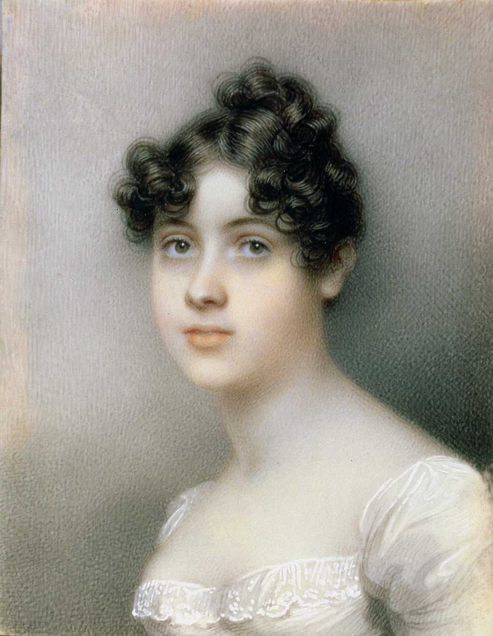 صورة مصغرة لفتاة في ثوب أبيض ، c.1815 بواسطة ماري آن نايت