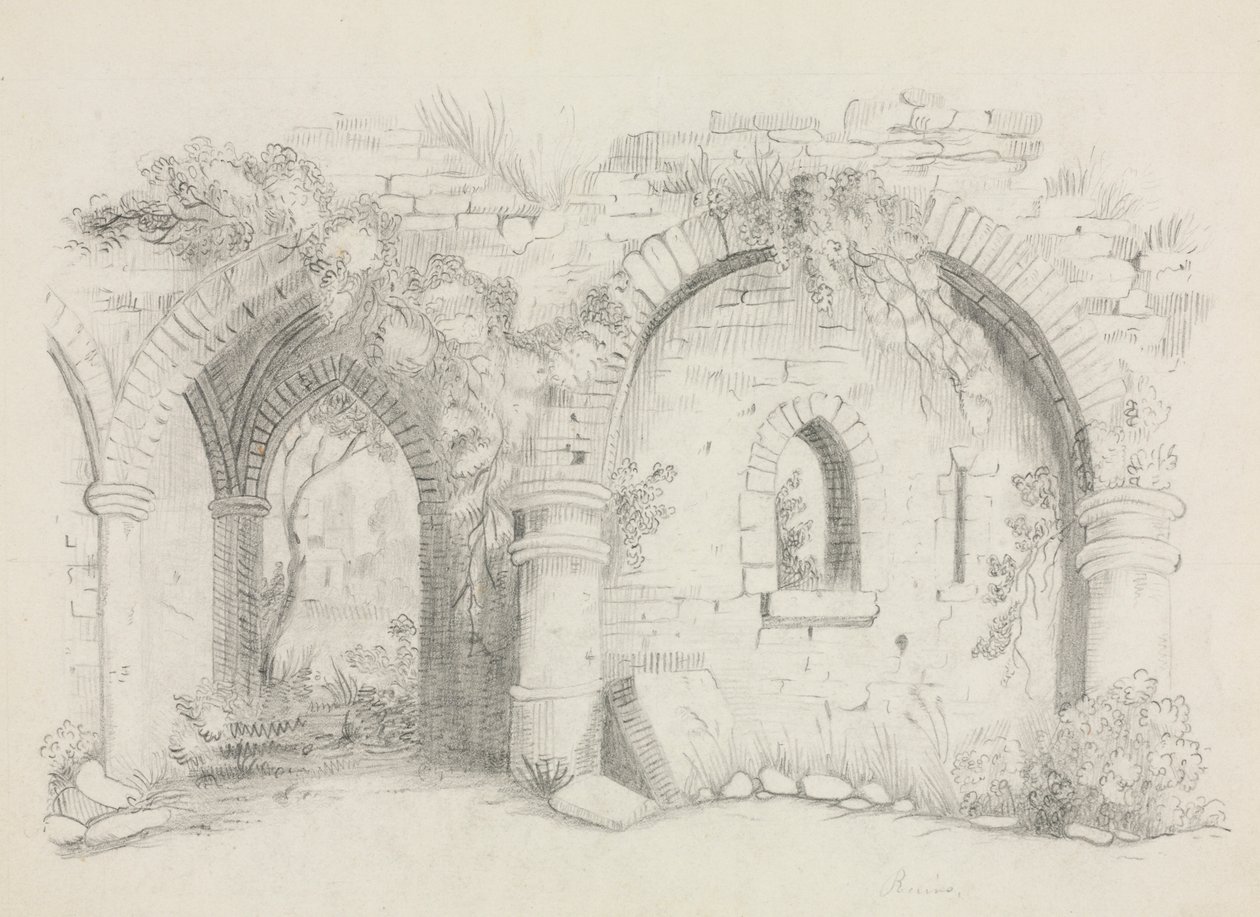 أطلال حوالي عام 1840. بواسطة ماري ألثا نيمز