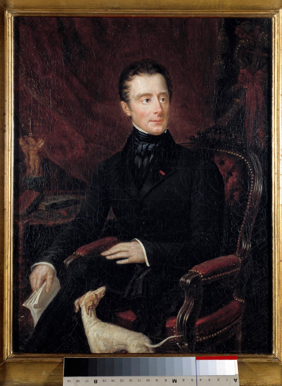 صورة للشاعر الفرنسي ألفونس دي لامارتين (1790-1869) لوحة لماريان لامارتين (القرن التاسع عشر). باريس. متحف الحياة الرومانسية بواسطة ماري آن إليسا لامارتين