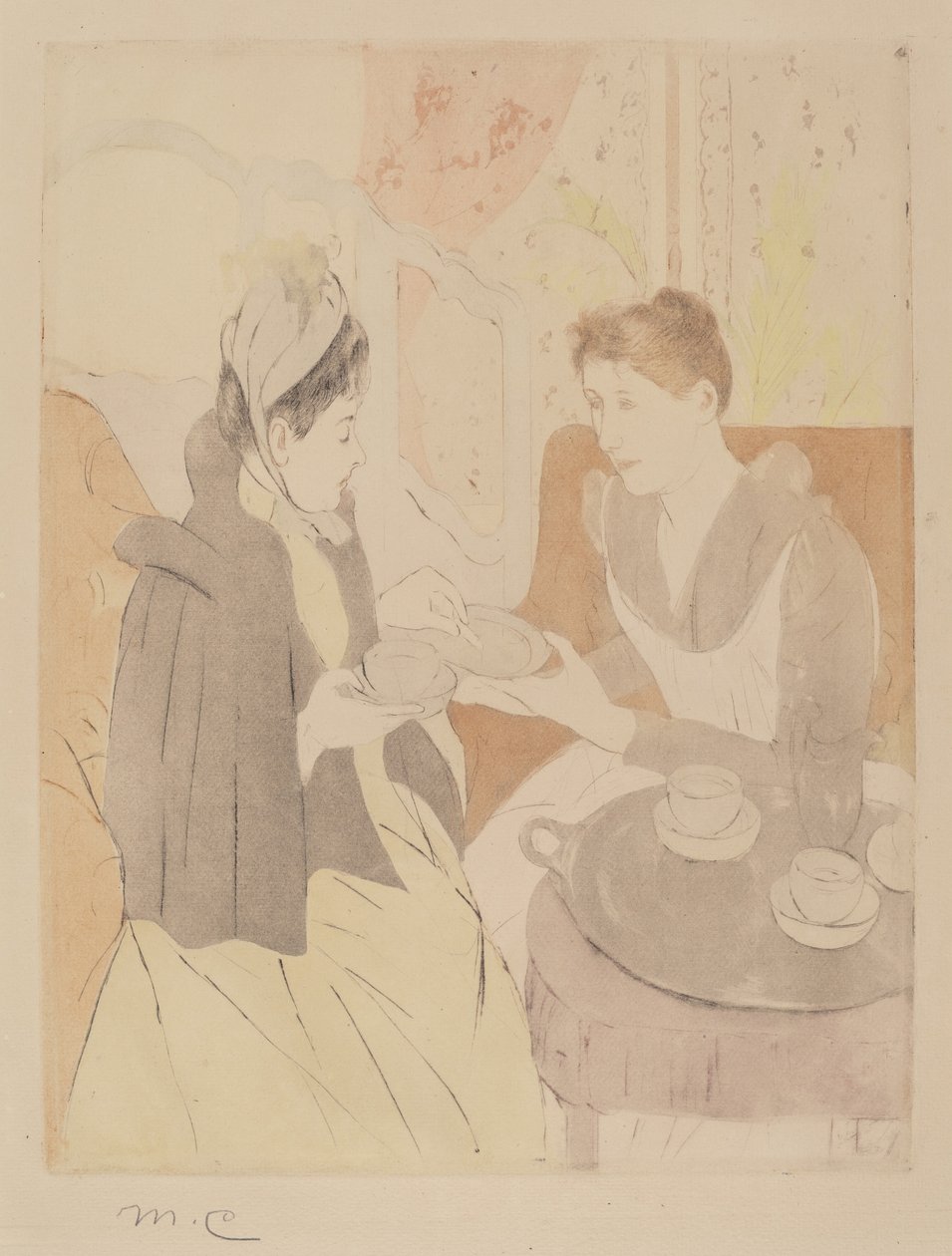 حفلة شاي بعد الظهر ، 1890-1891. بواسطة ماري كاسات
