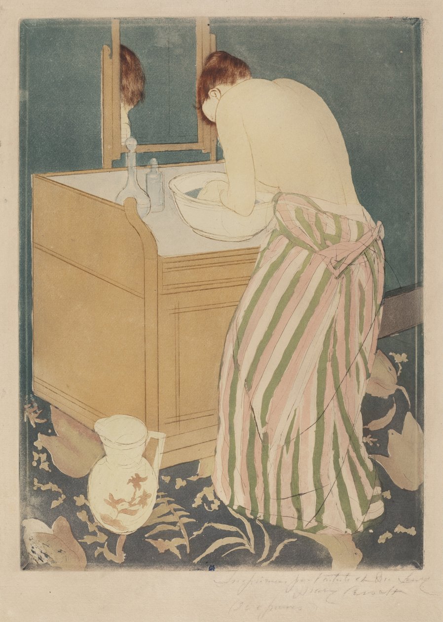 امرأة تستحم ، 1890-1891. بواسطة ماري كاسات