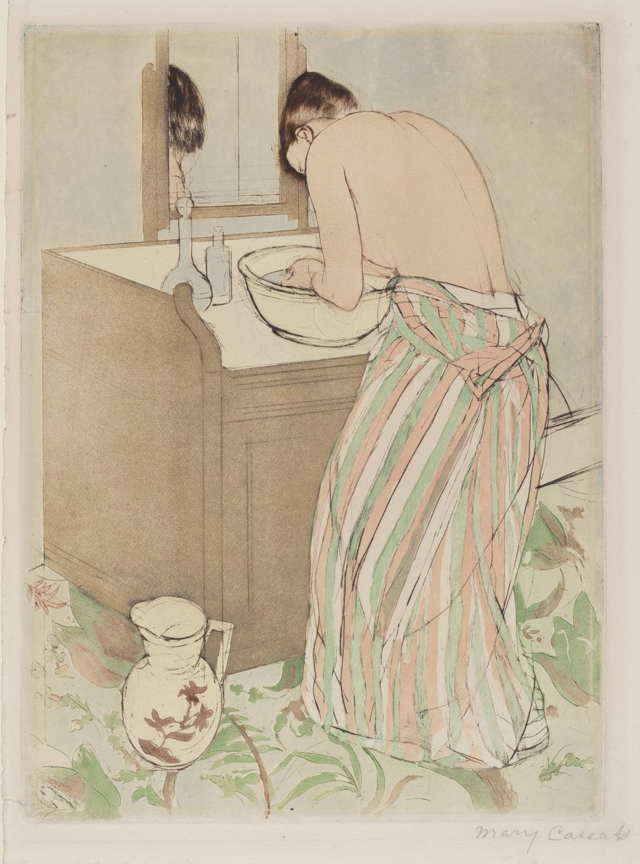 امرأة تستحم ، 1890-1891. بواسطة ماري كاسات