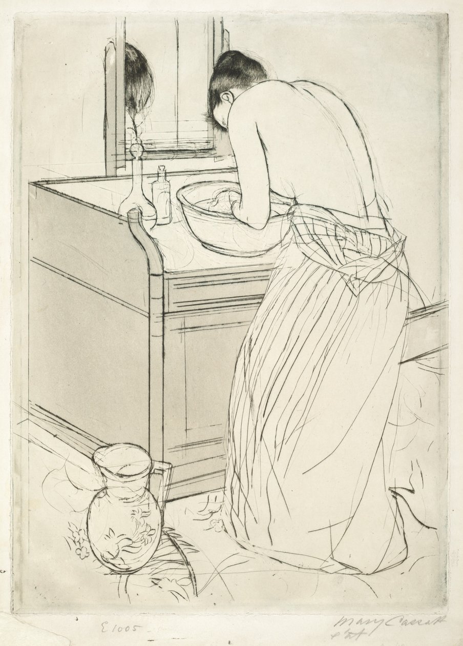 امرأة تستحم ، 1890-1891. بواسطة ماري كاسات