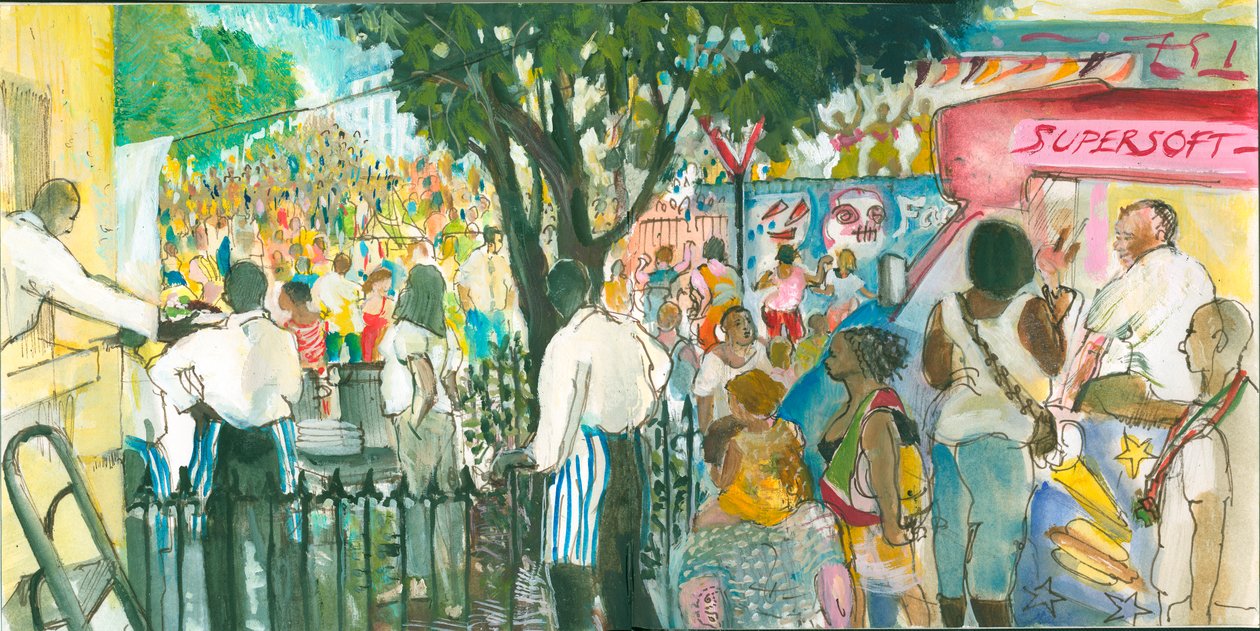 كرنفال، بلينهايم كريسنت، 2007 (بالقلم والألوان) بواسطة ماري كوبر
