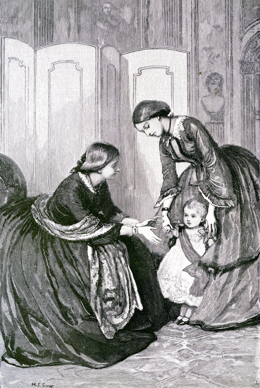 الملكة وحفيدها الصغير الأمير فيلهلم من بروسيا ، ج. 1880 بواسطة Mary L. Gow