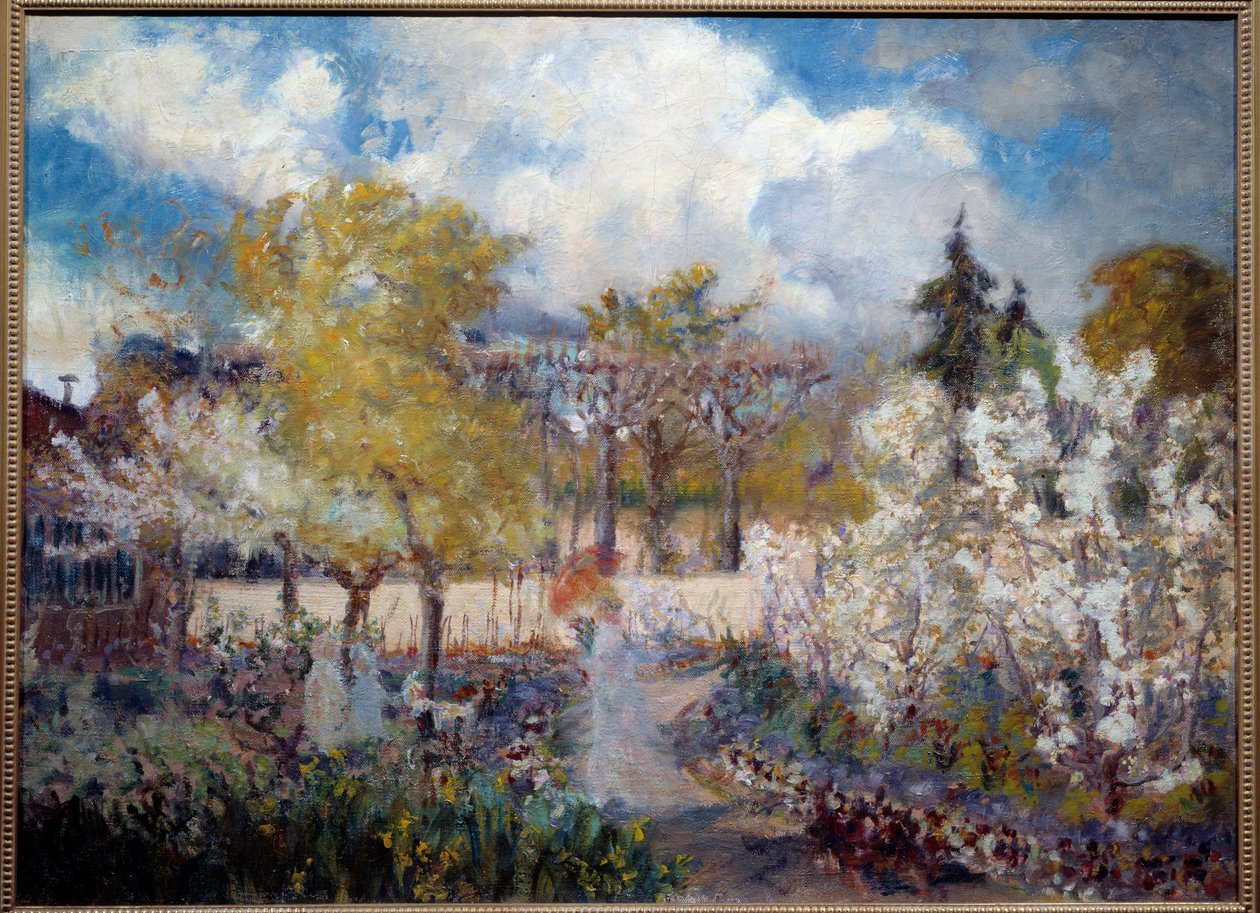 حديقة كلود مونيه في جيفرني لوحة لماري ماك مونيس (1858-1946) 1901. فيرنون ، متحف بولين. بواسطة ماري لويز ماكمونيس