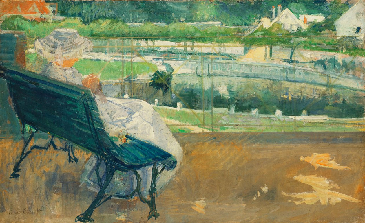 ليديا جالسة على الشرفة ، الكروشيه ، c.1881 بواسطة ماري كاسات