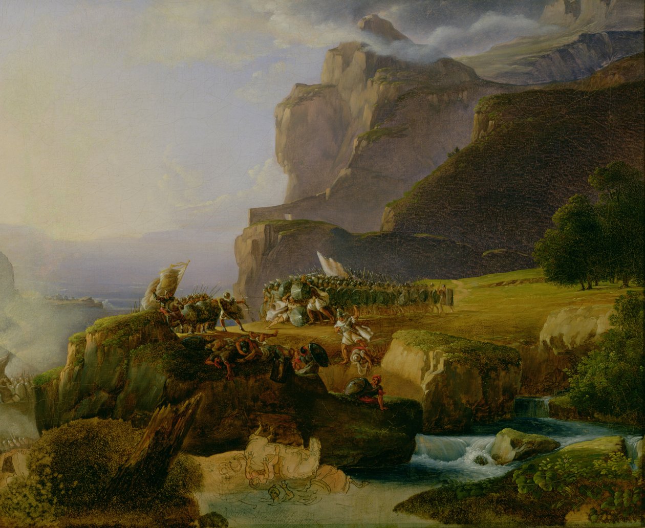 معركة Thermopylae في 480 قبل الميلاد ، 1823 بواسطة ماسيمو تاباريلي دزيجليو