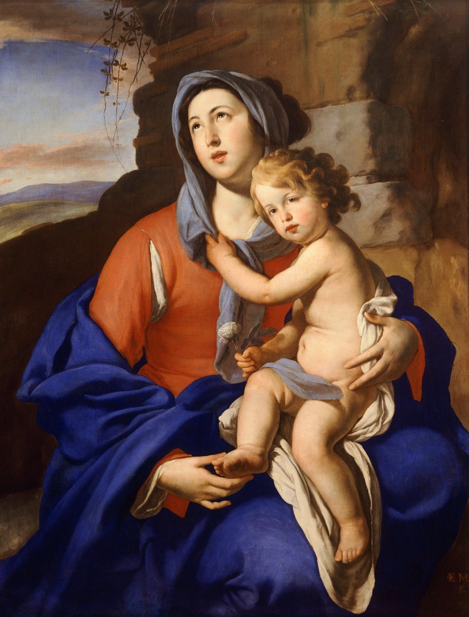 Madonna and Child, by Massimo Stanzione (1585-1656) بواسطة ماسيمو ستانزيوني