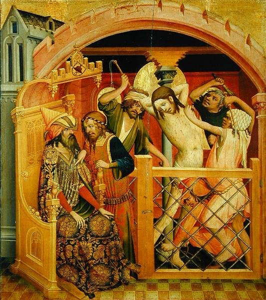 لوحة المسيح ، لوحة من مذبح سانت توماس من كنيسة سانت جونز في هامبورغ ، بدأت في عام 1424 (درجة الحرارة والزيت على اللوحة) بواسطة ماستر فرانك ماستر فرانك