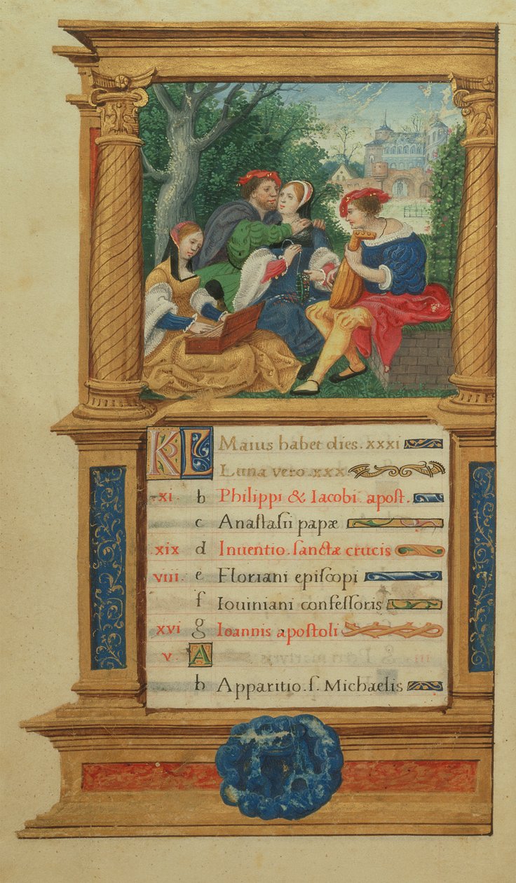 MS W.449 fol.6v قد يصنع الموسيقى ، c.1525 بواسطة سيد جان دي موليون