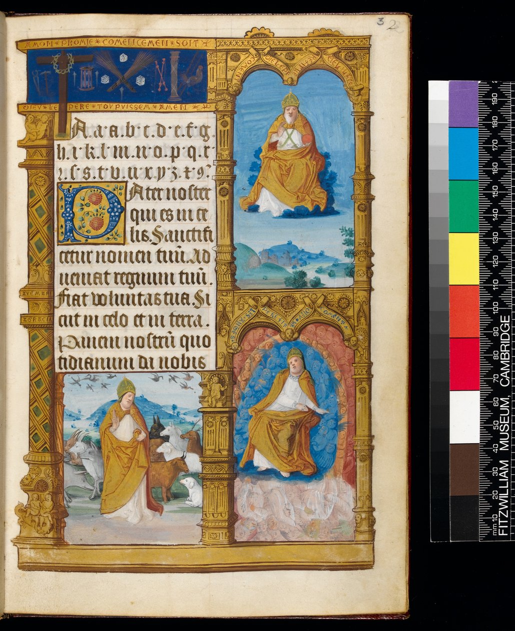 السيدة 159 ، fol 3r Life of Saint Claudius of Besancon ، من "The Primer of Claude of France" (حبر وذهب حبر على ورق) بواسطة ماجستير أنطوان دي روش