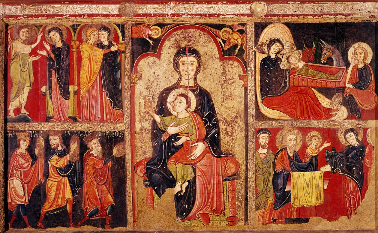 مذبح أمامي لسانتا ماريا دافيا ، بيرجيدا ، 1170-90 (درجة الحرارة على لوحة الحور) (انظر أيضًا 498161 و 54274) بواسطة 