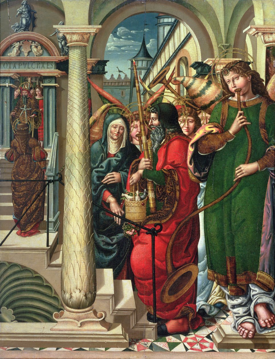 تقديم العذراء في المعبد ، 1519 (لوحة) بواسطة سيد سيغينا