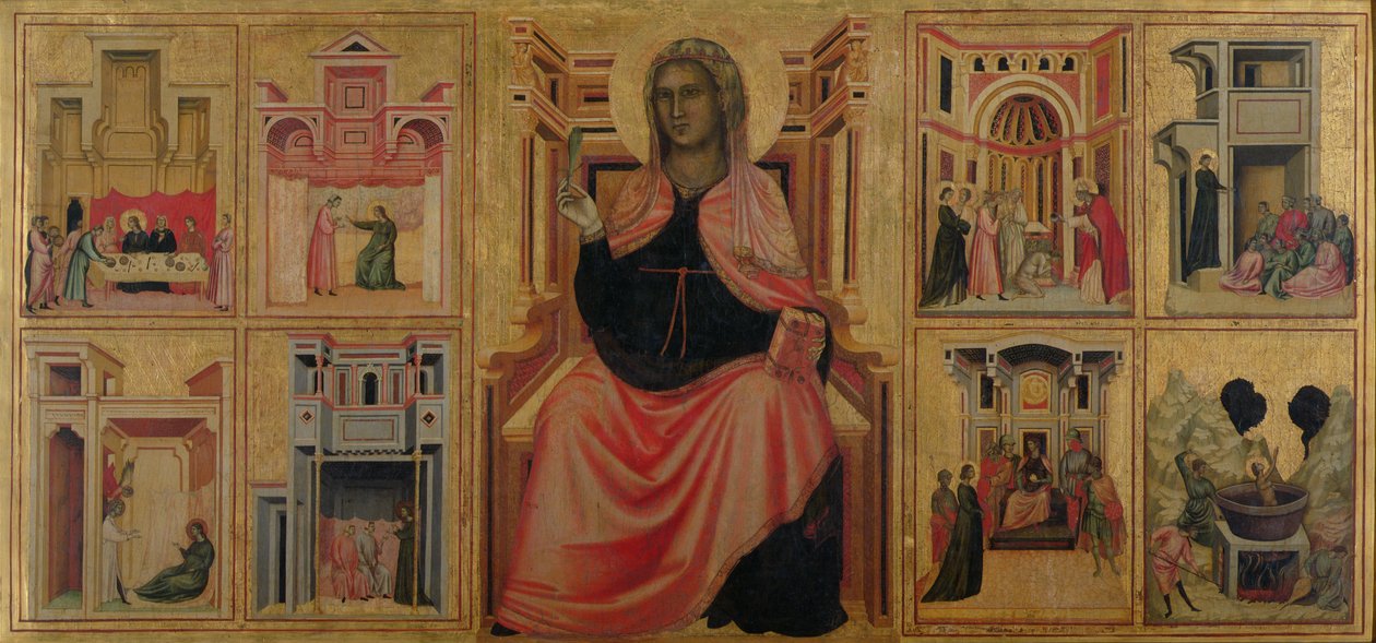 القديسة سيسيليا ومشاهد من حياتها ، c.1304 (تمبرا على اللوحة) بواسطة سيد القديسة سيسيليا