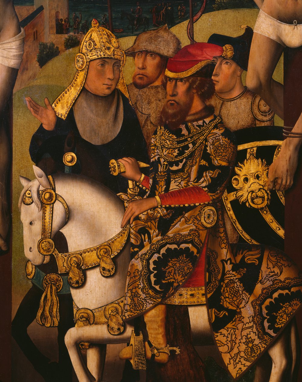 Passion Triptych ، صلب ، لوحة مركزية ، التفاصيل (انظر أيضًا 345855) بواسطة سيد القديس Godelieve Legend