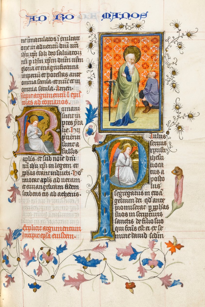 MS 289.III f.259r سانت بول بالسيف ينظر إلى رسول راكع بالحربة بواسطة سيد زويدر فان كولمبورج