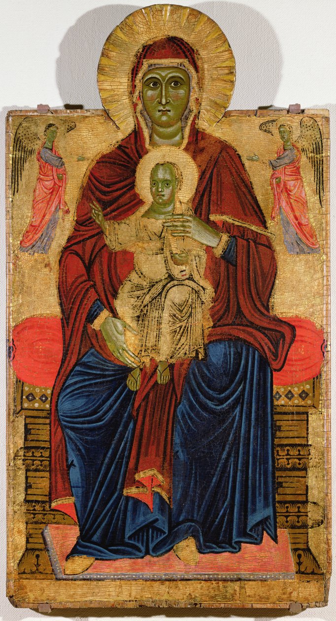 مادونا إنثرونيد (زيت على قماش على لوحة) بواسطة سيد Bigallo Crucifix