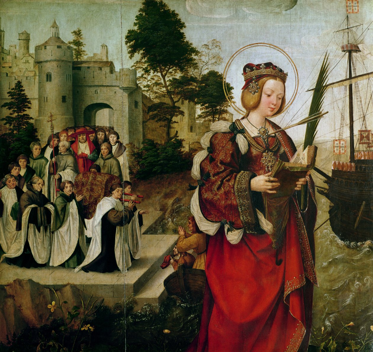 حصن بقايا القديس أوتا ، من القديس أوتا Altarpiece ، c.1520 (التفاصيل) بواسطة سيد القديس أوتا