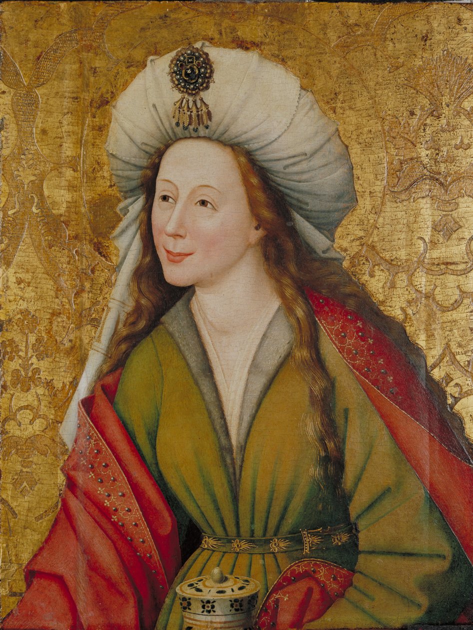 القديسة مريم المجدلية ، 1450 ج (زيت على الكتان مثبت على اللوحة) بواسطة سيد المجسم