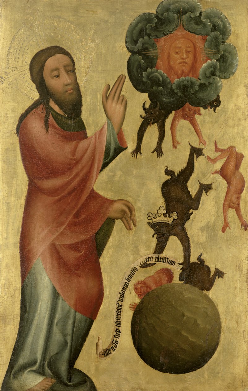 تقسيم الضوء من الظلام من المذبح العالي للقديس بطرس في هامبورغ ، the Grabow Altarpiece ، 1383 (درجة الحرارة على اللوحة) بواسطة سيد برترام ميندين