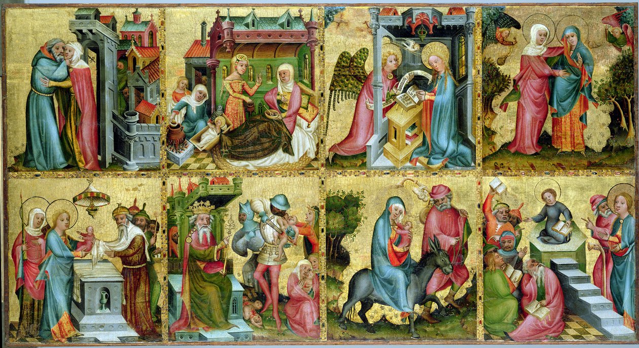 The Buxtehude Altar ، اللوحة المركزية ، 1400-10 (درجة الحرارة على اللوحة) بواسطة سيد برترام ميندين
