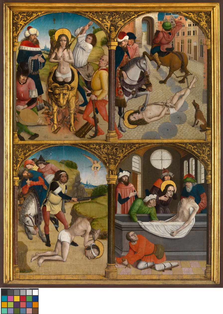 أسطورة القديس جورج ، 1500-10 (زيت على لوحة) بواسطة سيد بروج