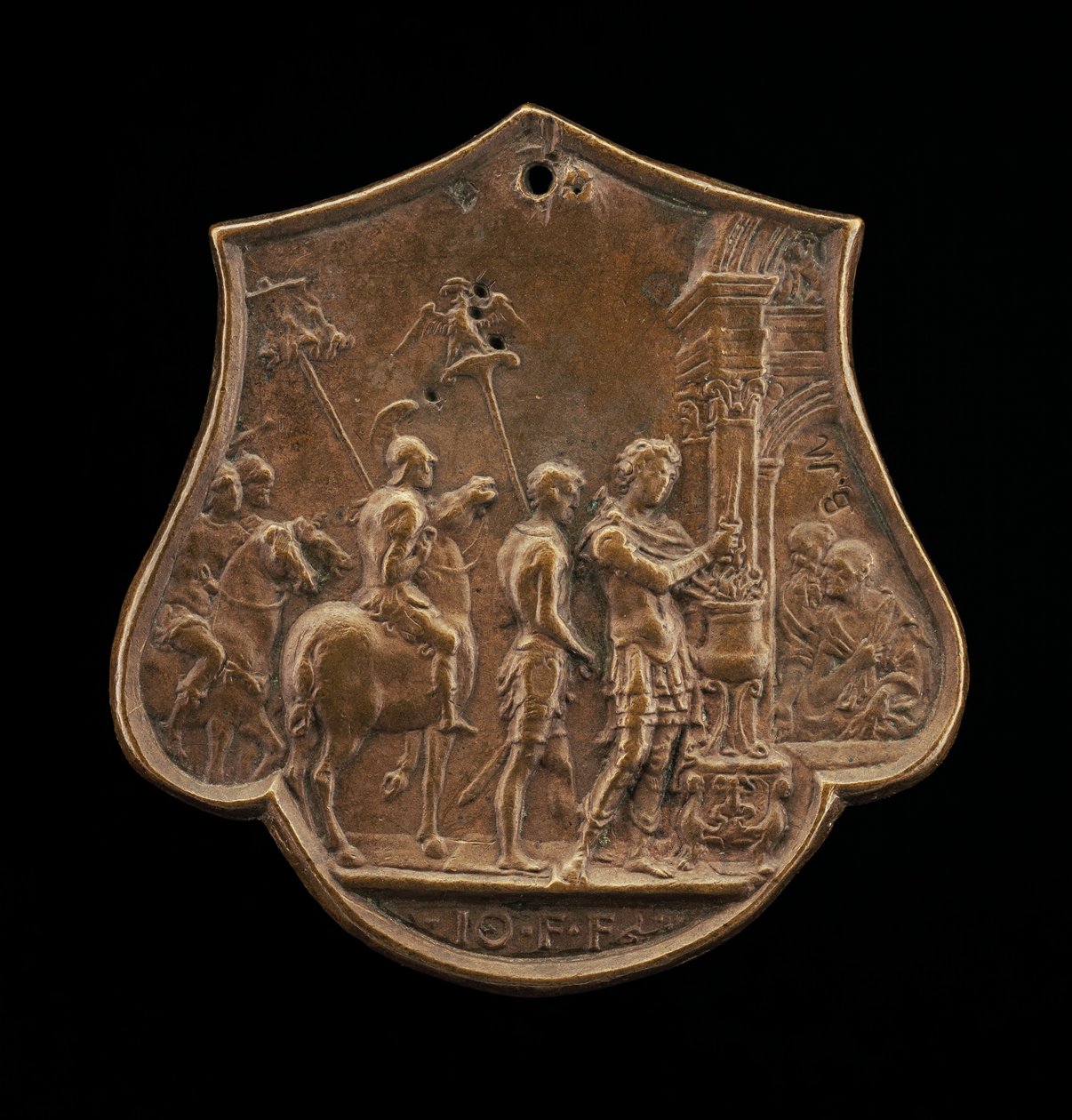 Mucius Scaevola ، النصف الثاني من القرن الخامس عشر. بواسطة ماجستير IO.FF.