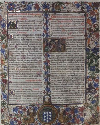 f.130: صفحة من كتاب الادعيه لأسقف مونتويا بواسطة ماجستير في Burgo de Osma