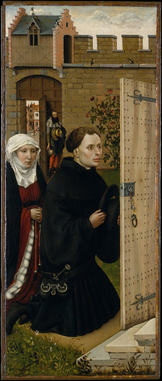 البشارة الثلاثية (Merode Altarpiece) ، c.1427-32 (زيت على خشب البلوط) بواسطة ماجستير في Flémalle