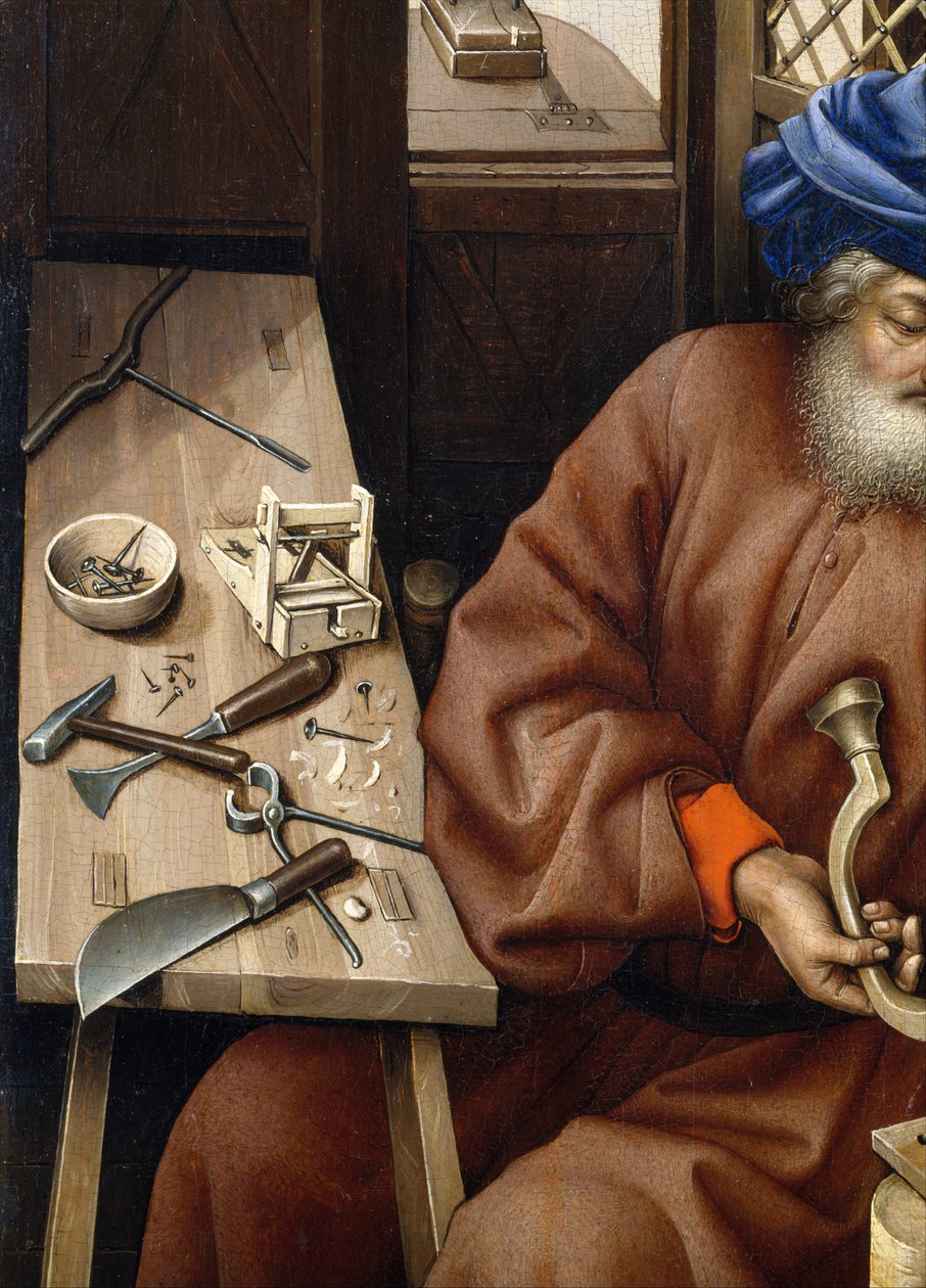 البشارة الثلاثية (Merode Altarpiece) ، c.1427-32 (زيت على خشب البلوط) بواسطة ماجستير في Flémalle