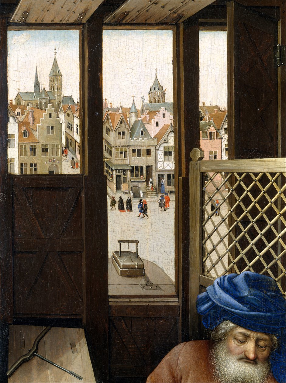 البشارة الثلاثية (Merode Altarpiece) ، c.1427-32 (زيت على خشب البلوط) بواسطة ماجستير في Flémalle