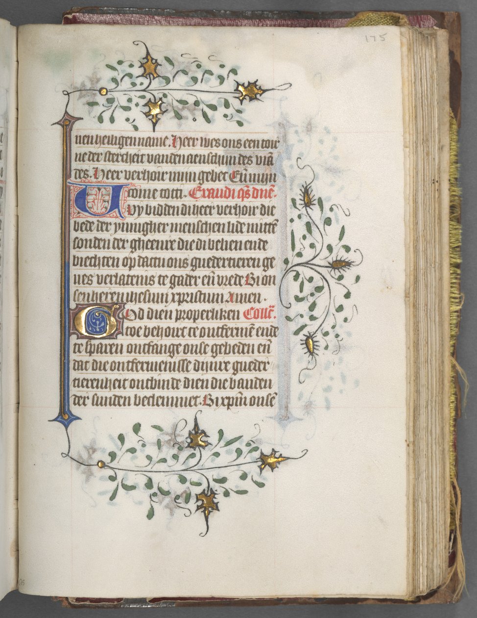 كتاب ساعات استخدام أوترخت: fol. 175 و ، نص ، ج. 1460-1465. بواسطة ماجستير في Gijsbrecht van Brederode