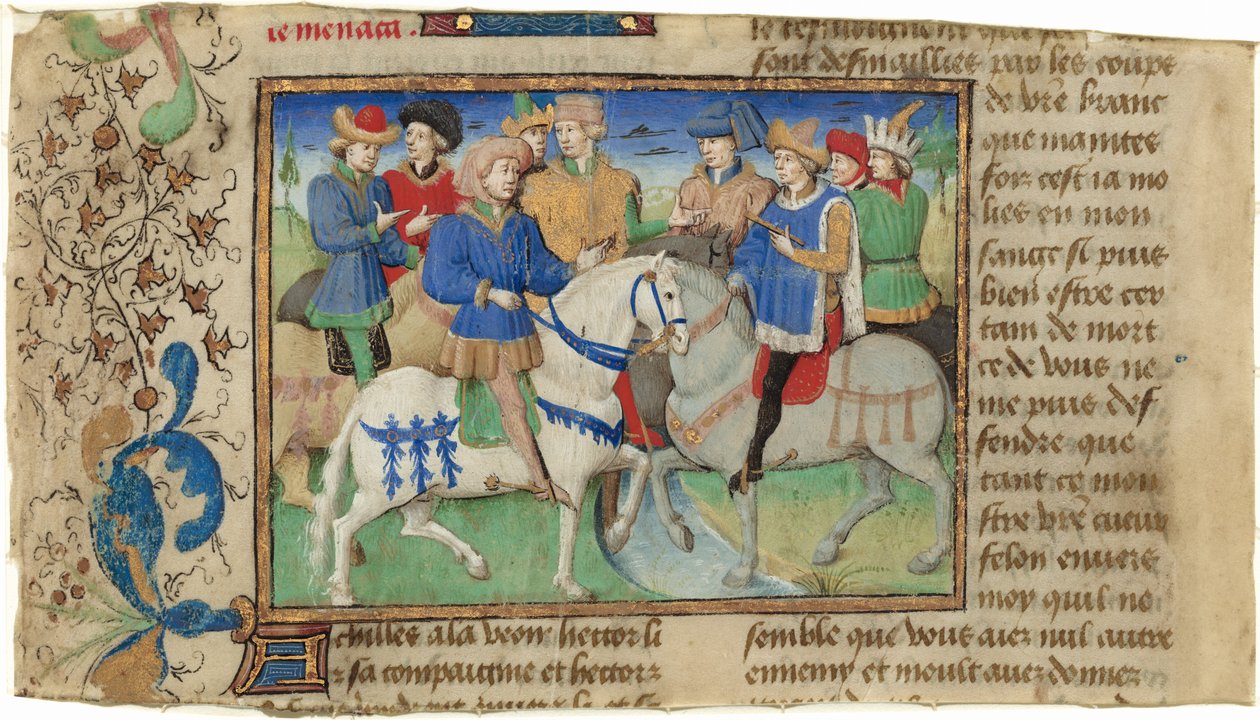 لقاء أخيل وهيكتور بواسطة ماجستير في Girart de Roussillon