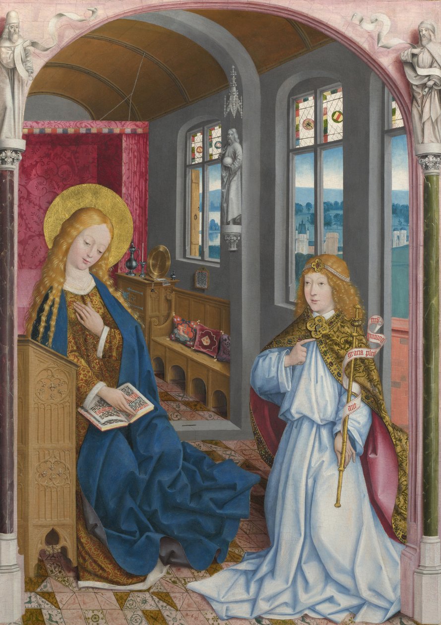 البشارة Liesborn Altarpiece ، كاليفورنيا. 1470-1480 بواسطة ماجستير ليسبورن