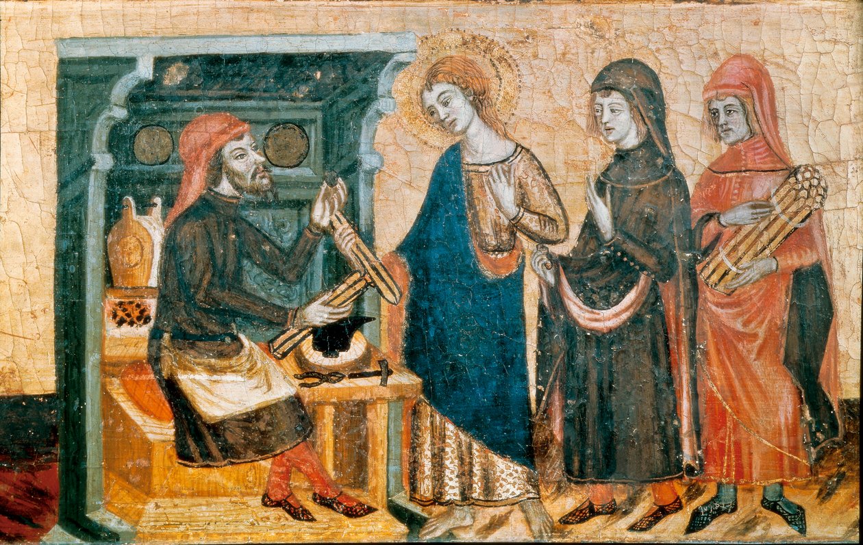 مذبح القديس يوحنا، سيد سانتا كولوما دي كيرالت، ج. 1356 (درجة الحرارة وأوراق الذهب على الخشب) بواسطة ماجستير في سانتا كولوما دي Queralt