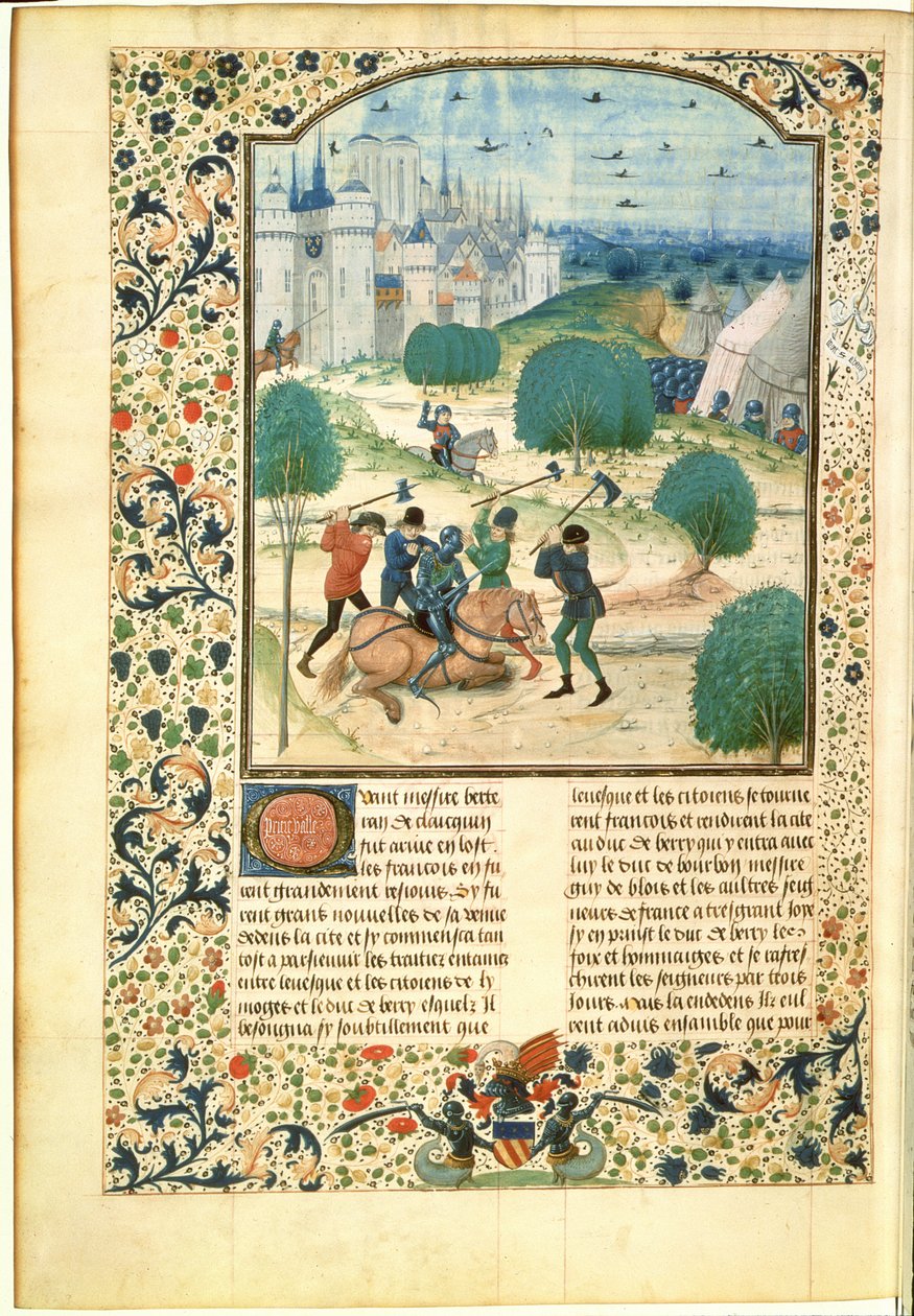 MS Fr 87 Miniature from Volume II of the Chronicle of England بقلم Jean de Wavrin، Lord of Forestel (d.c.1475) (رق) بواسطة سيد Wavrin