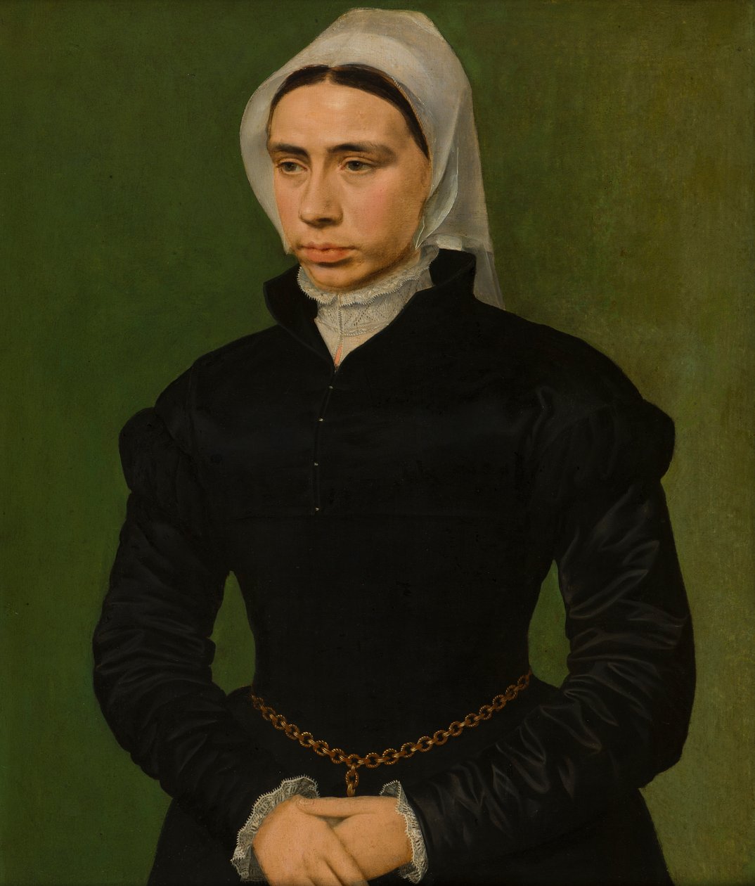 صورة لسيدة ، حوالي 1540-49 (زيت على لوح) بواسطة سيد 1540s