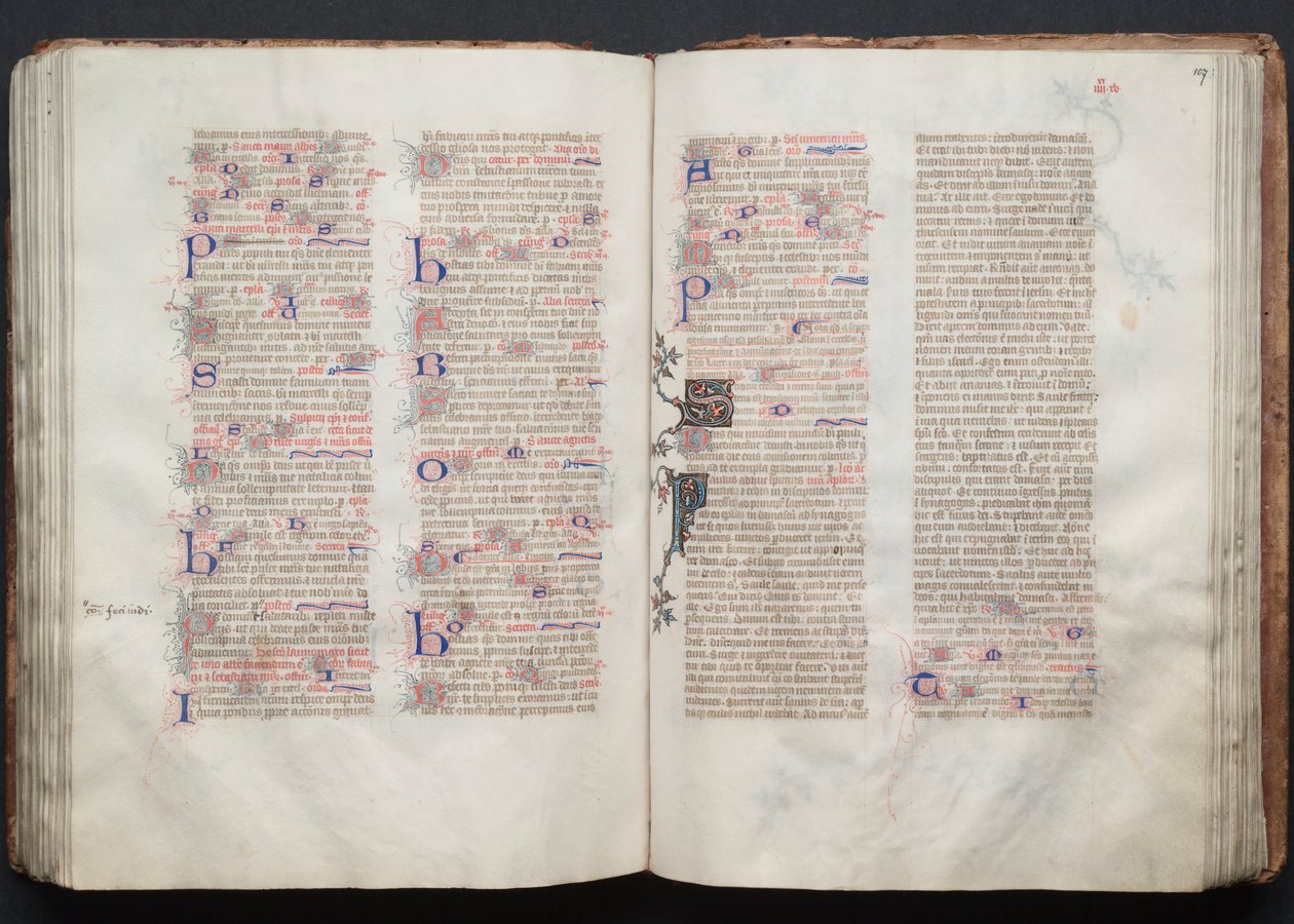 كتاب قداس جوتا: Fol. 106V ، نص ، ج. 1375. بواسطة سيد بوكيه